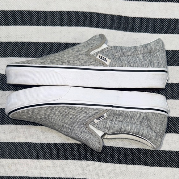 Vans Gray Slip-On Sneakers with Rubber Soles - Picture 4 of 7